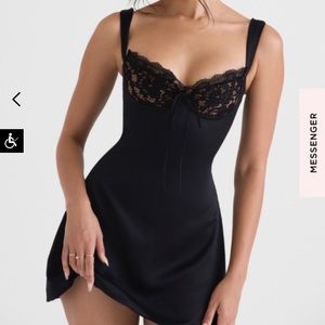 ISO! House of CB Adriana dress in black with size D-E cup